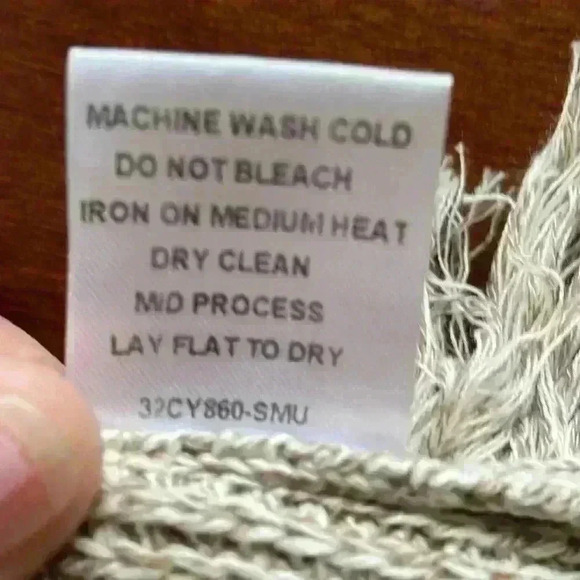 NWT South Moon Under Neely 100% cotton, tan, fringe cardigan - Picture 8 of 8